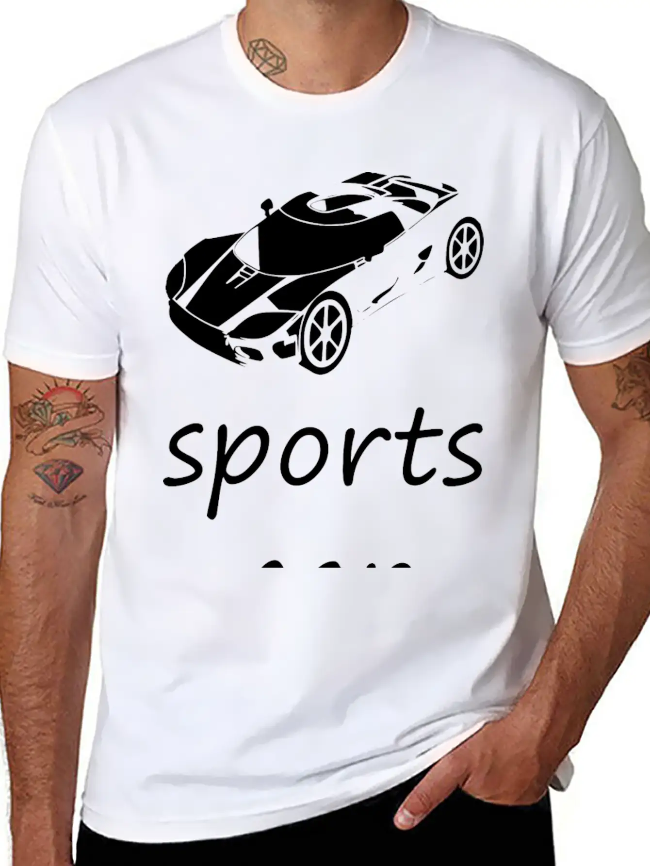 Sports Car Comfortable Minimalist Graphic Tee – Summer Style Essential