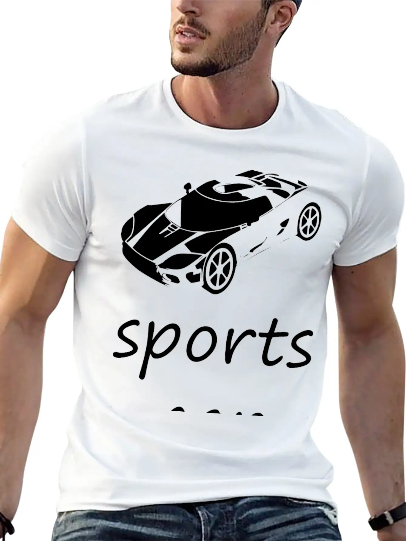 Sports Car Comfortable Minimalist Graphic Tee – Summer Style Essential