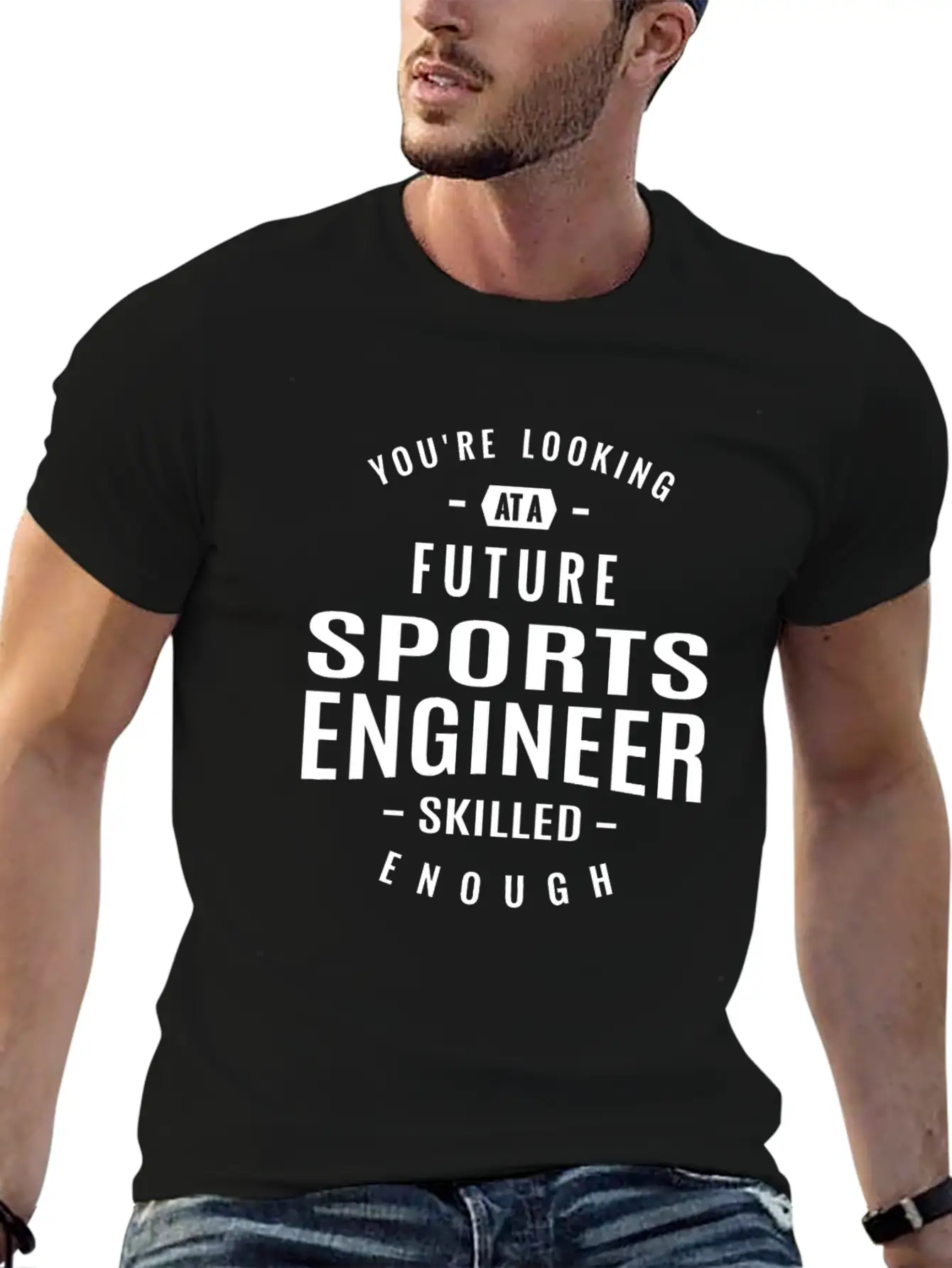 Sports Engineer Unisex Short Sleeve Soft Cotton T-Shirt – Casual Everyday Wear