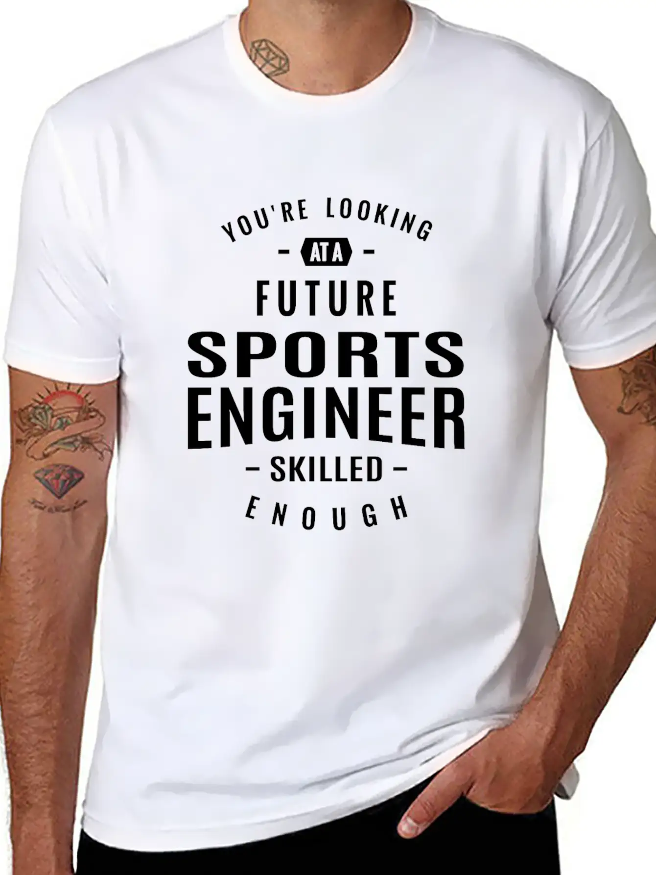 Sports Engineer Unisex Short Sleeve Soft Cotton T-Shirt – Casual Everyday Wear