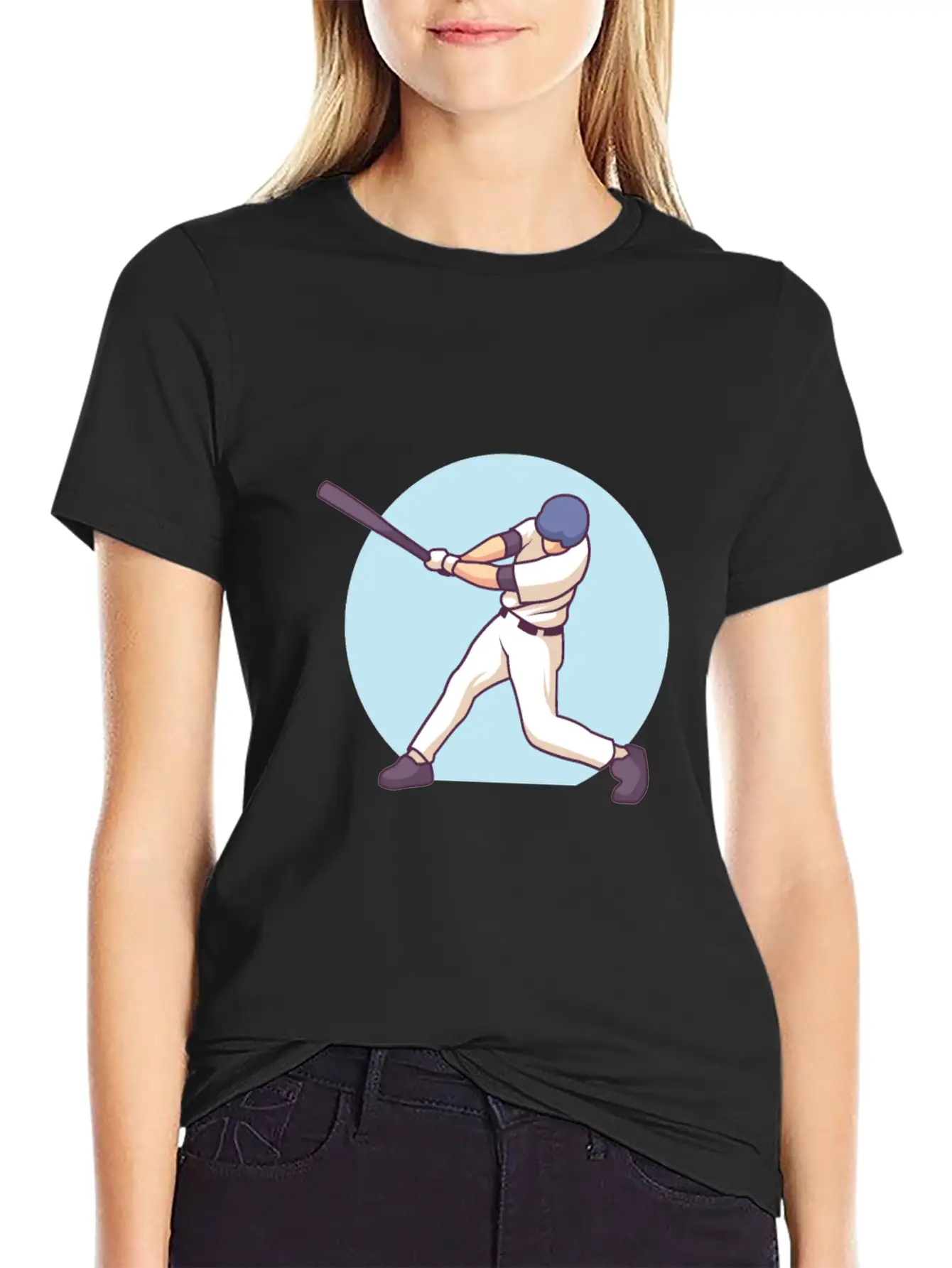 Sports Swing And Score Unisex Short Sleeve Soft Cotton T-Shirt – Casual Everyday Wear