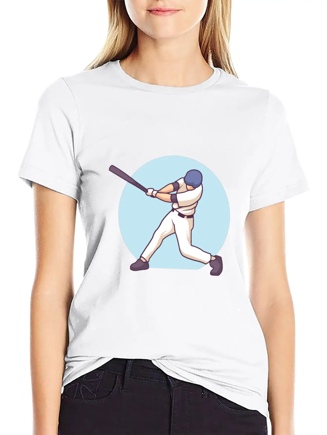 Sports Swing And Score Unisex Short Sleeve Soft Cotton T-Shirt – Casual Everyday Wear