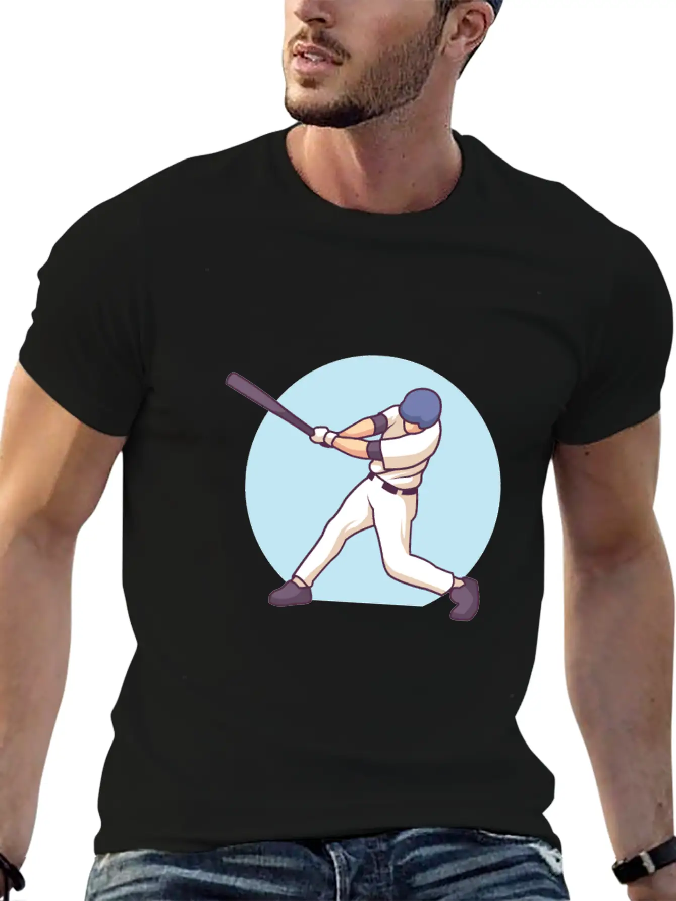 Sports Swing And Score Unisex Short Sleeve Soft Cotton T-Shirt – Casual Everyday Wear