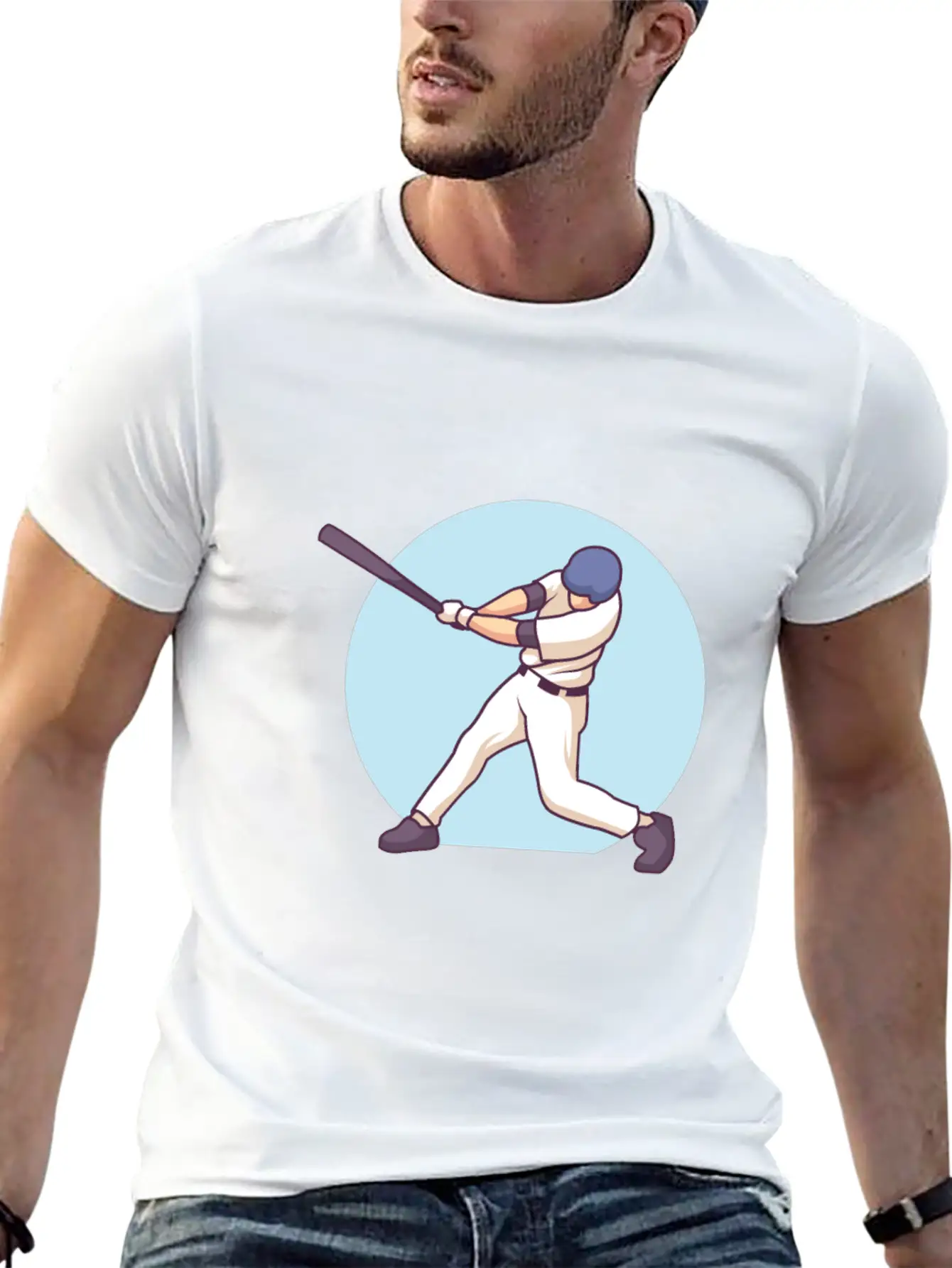 Sports Swing And Score Unisex Short Sleeve Soft Cotton T-Shirt – Casual Everyday Wear