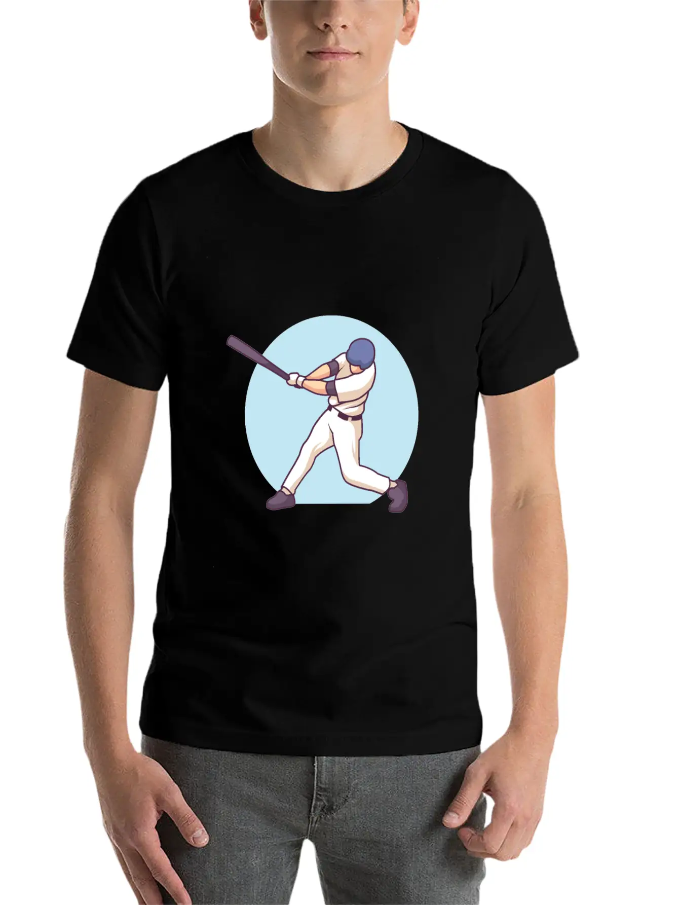 Sports Swing And Score Unisex Short Sleeve Soft Cotton T-Shirt – Casual Everyday Wear