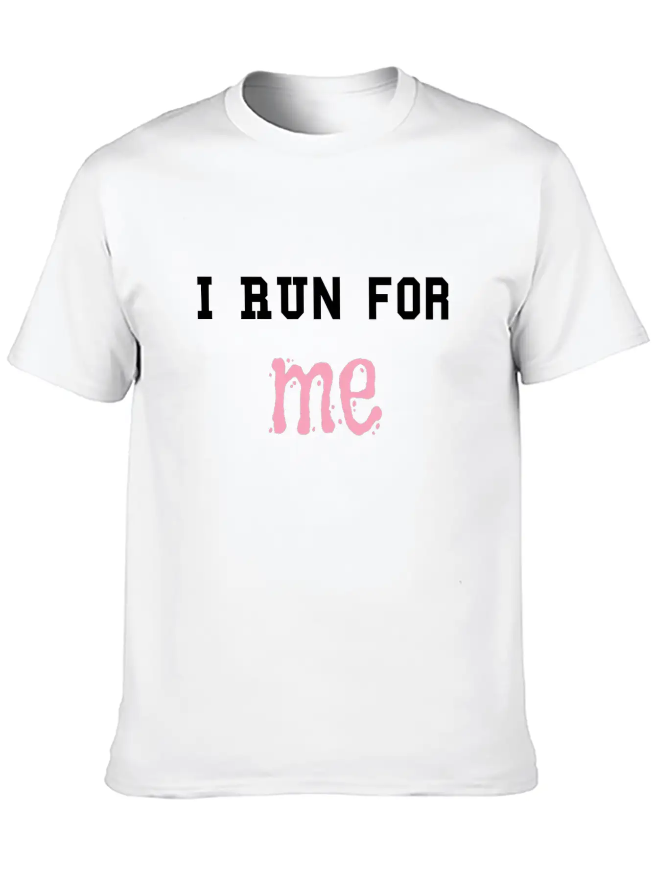 Spory T-shirt With "I Run For Me" Quote Timeless Short Sleeve Tee – Comfy And Minimalist Design