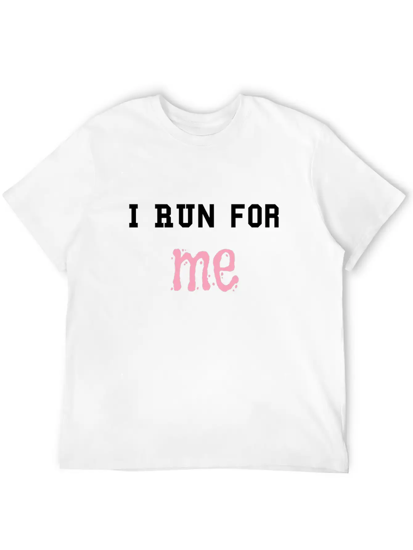 Spory T-shirt With "I Run For Me" Quote Timeless Short Sleeve Tee – Comfy And Minimalist Design