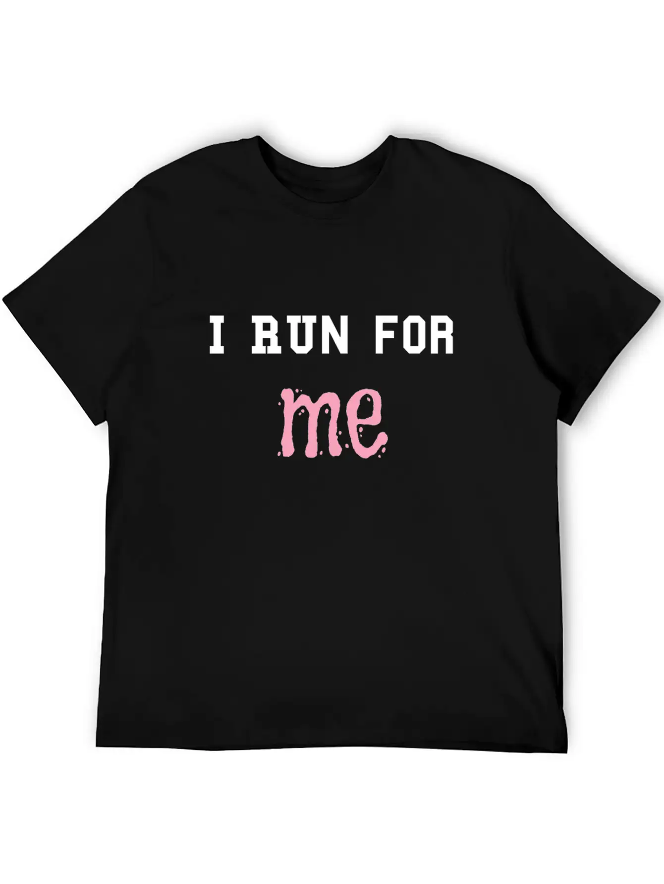 Spory T-shirt With "I Run For Me" Quote Timeless Short Sleeve Tee – Comfy And Minimalist Design