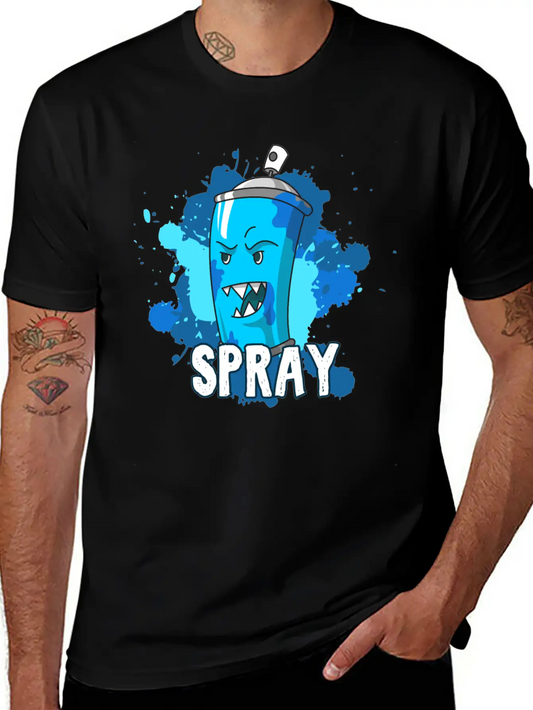 Sprayer Spray Can Graffiti Painting Hip Hop Rap Unisex Short Sleeve Soft Cotton T-Shirt – Casual Everyday Wear