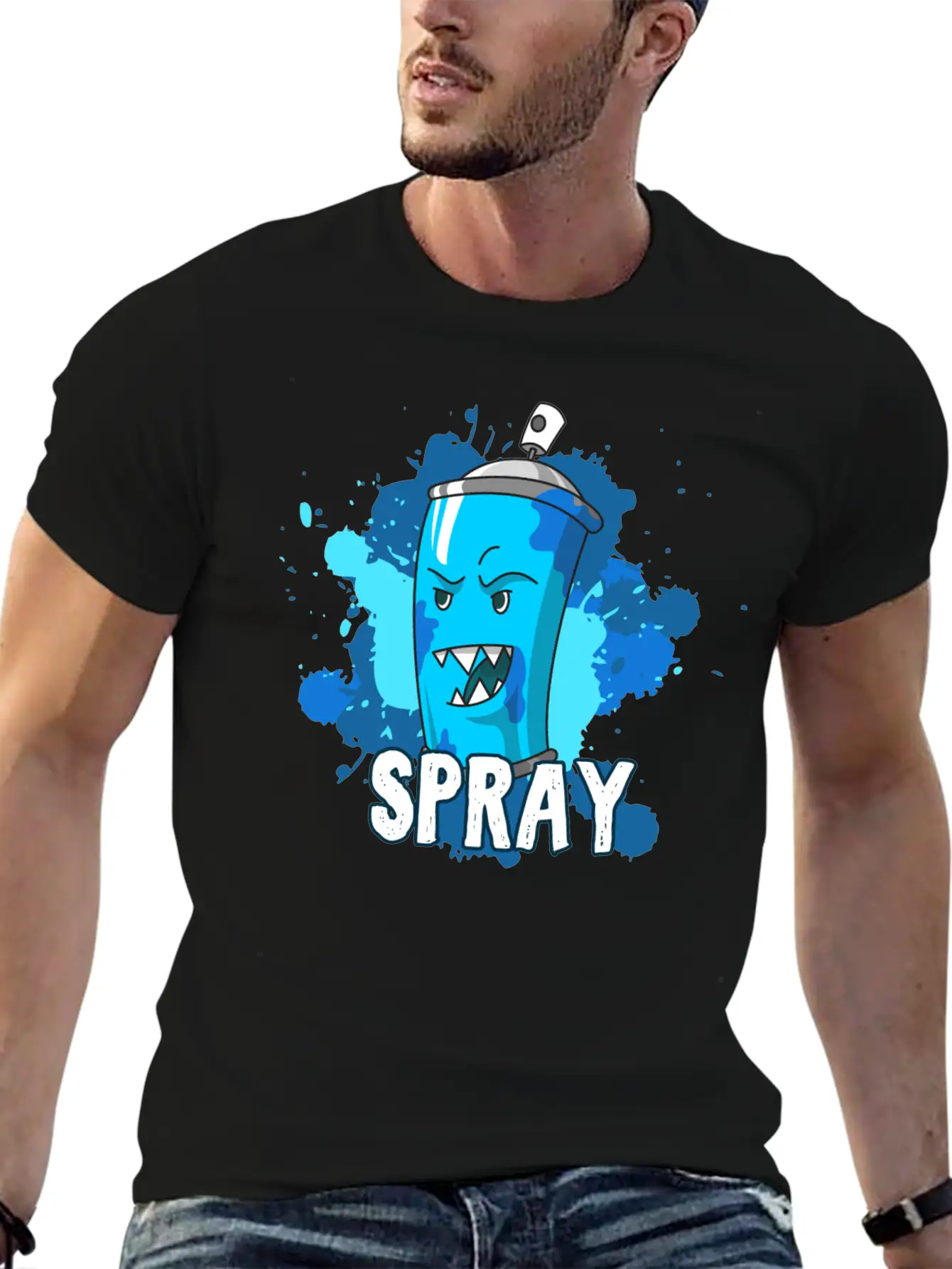 Sprayer Spray Can Graffiti Painting Hip Hop Rap Unisex Short Sleeve Soft Cotton T-Shirt – Casual Everyday Wear