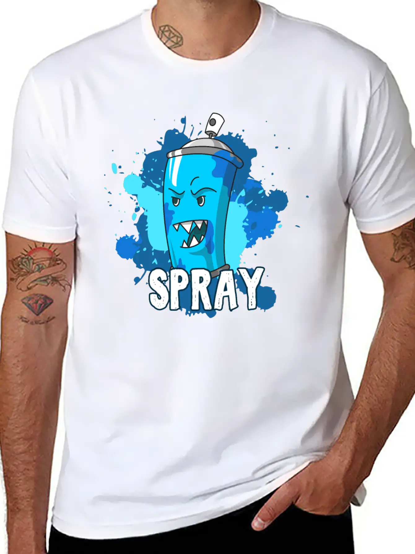 Sprayer Spray Can Graffiti Painting Hip Hop Rap Unisex Short Sleeve Soft Cotton T-Shirt – Casual Everyday Wear