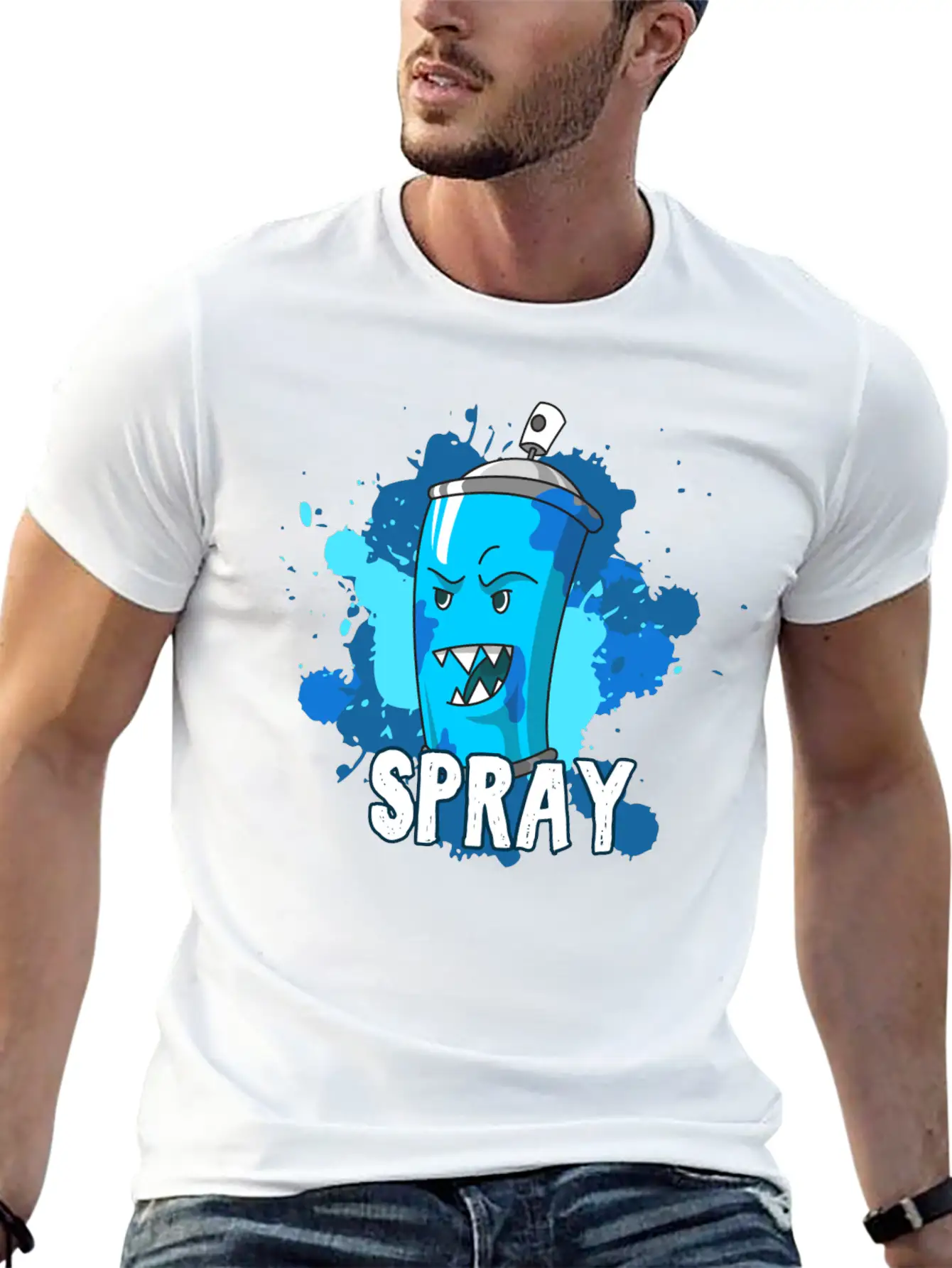 Sprayer Spray Can Graffiti Painting Hip Hop Rap Unisex Short Sleeve Soft Cotton T-Shirt – Casual Everyday Wear