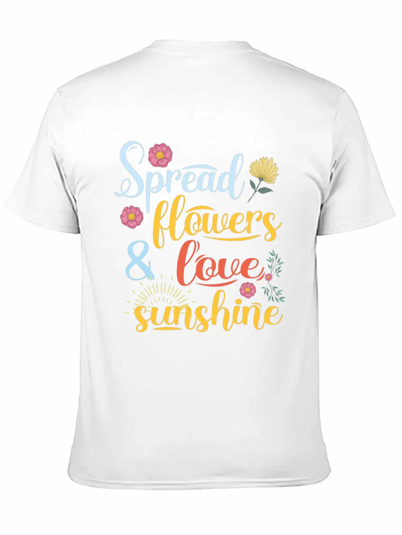 Spread Flowers Flowers And Love Basic Graphic T-Shirt – Daily Comfort In Soft Cotton
