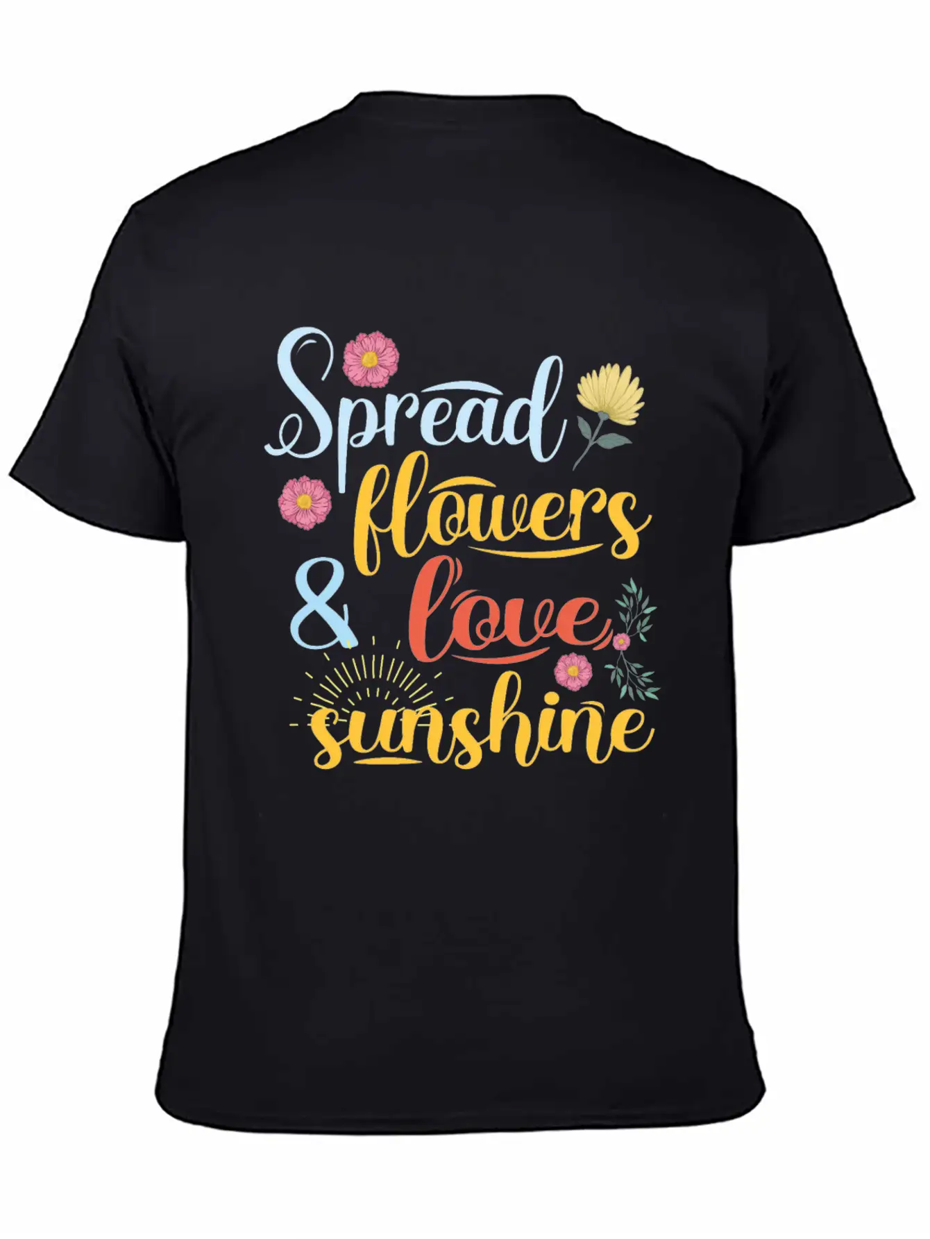Spread Flowers Flowers And Love Basic Graphic T-Shirt – Daily Comfort In Soft Cotton