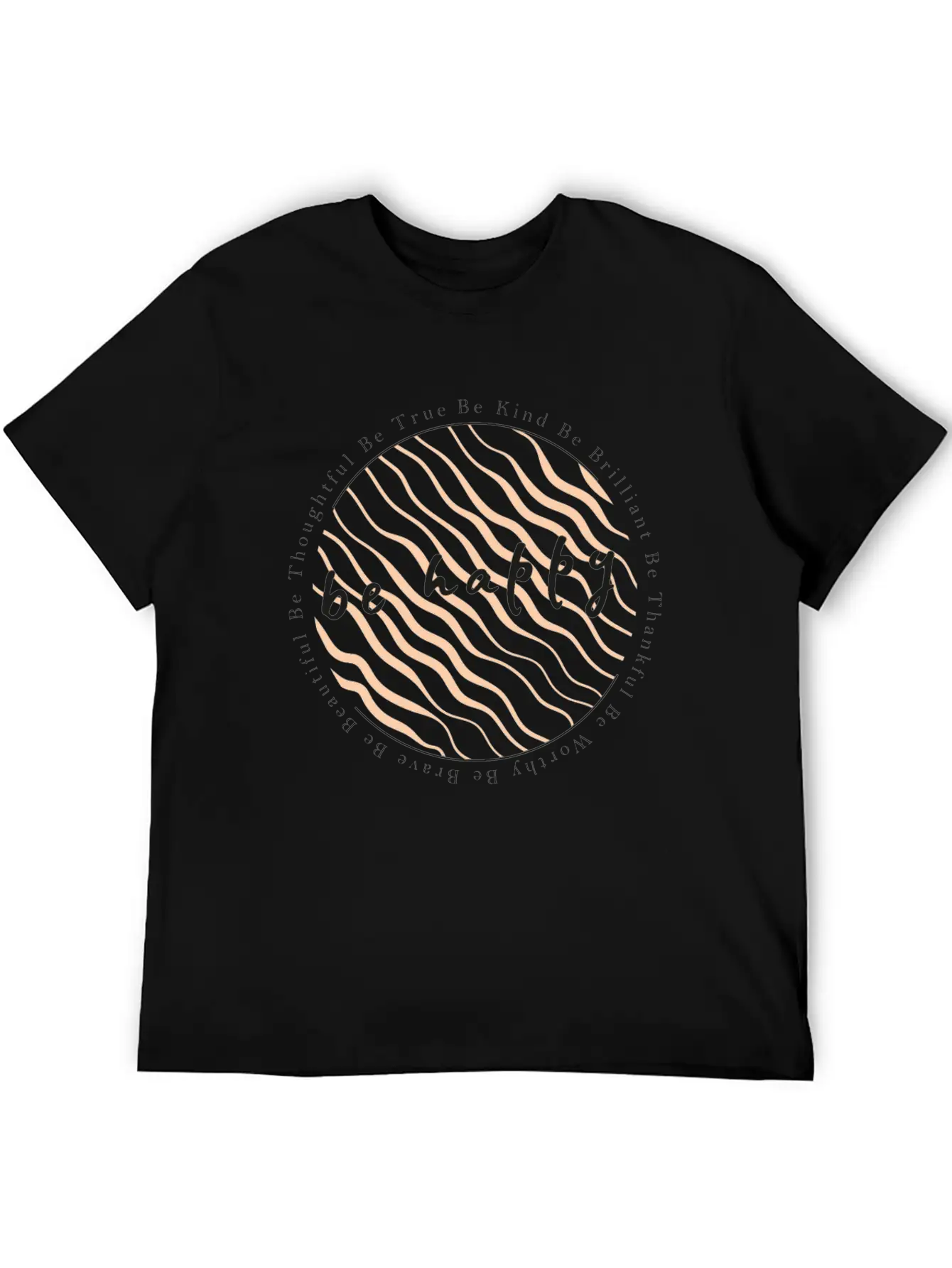 Spread Love And Positive Energy Be Brave Be Happy Timeless Short Sleeve Tee – Comfy And Minimalist Design