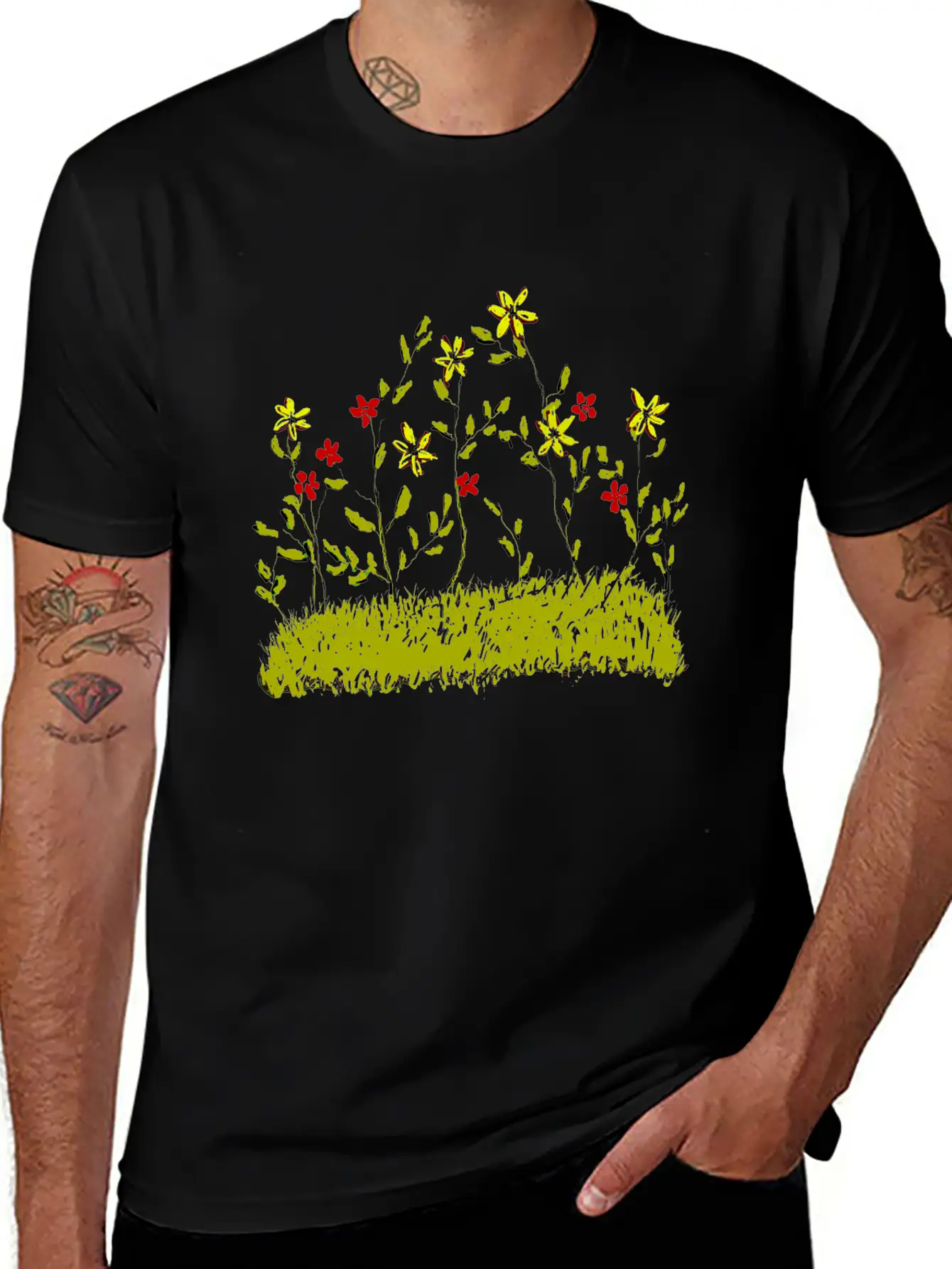 Spring Flowers Unisex Short Sleeve Soft Cotton T-Shirt – Casual Everyday Wear