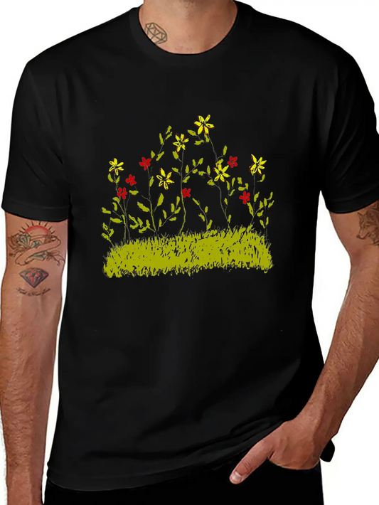 Spring Flowers Unisex Short Sleeve Soft Cotton T-Shirt – Casual Everyday Wear