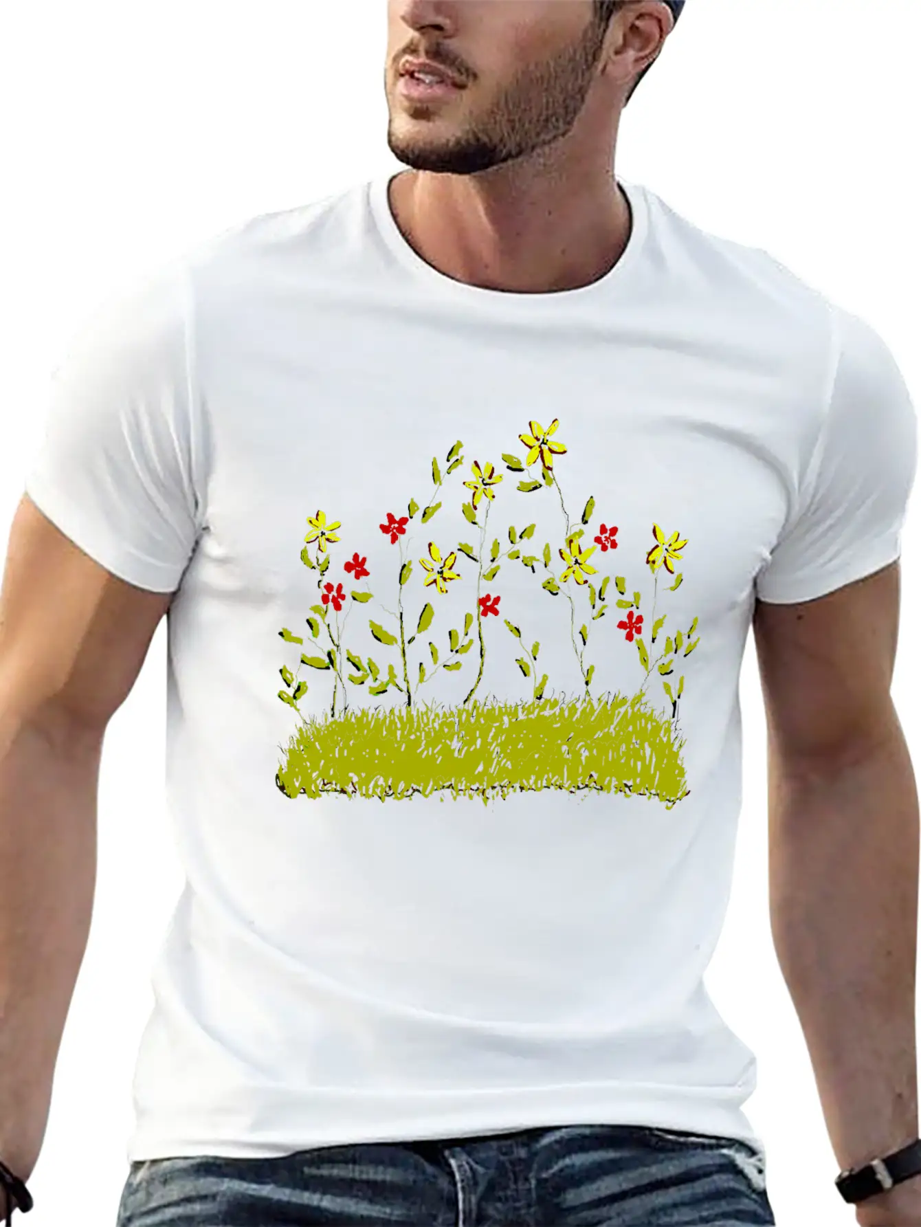 Spring Flowers Unisex Short Sleeve Soft Cotton T-Shirt – Casual Everyday Wear
