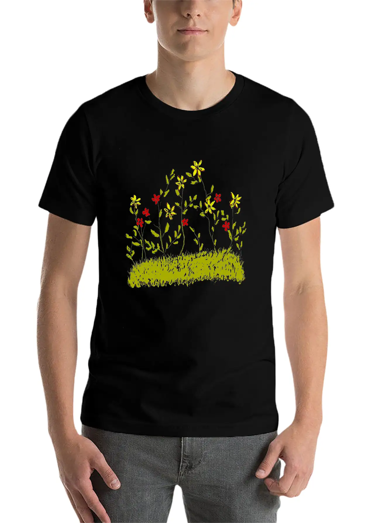 Spring Flowers Unisex Short Sleeve Soft Cotton T-Shirt – Casual Everyday Wear