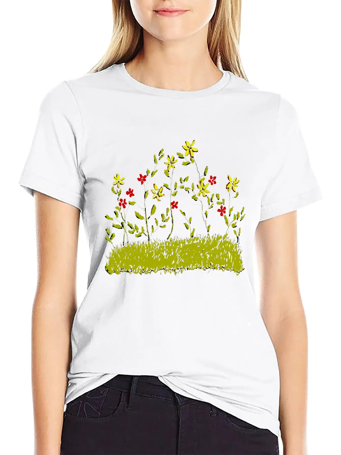 Spring Flowers Unisex Short Sleeve Soft Cotton T-Shirt – Casual Everyday Wear