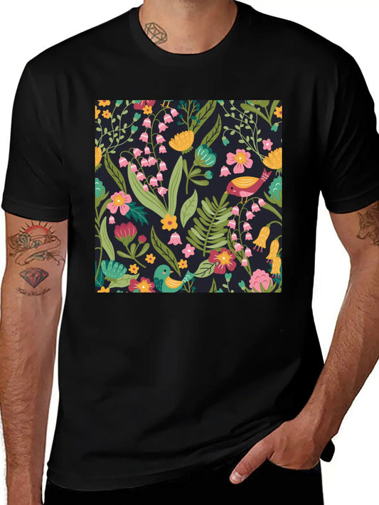 Spring Garden Patterns Stylish Everyday T-Shirt – Unisex Basic Cotton Tee