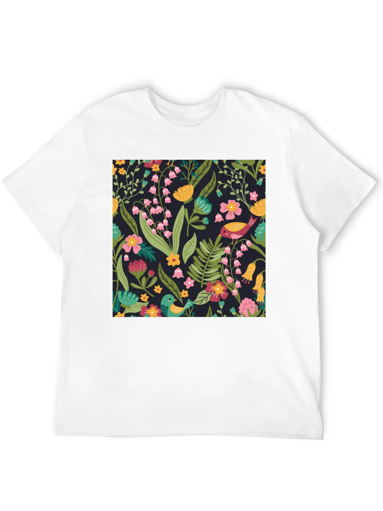Spring Garden Patterns Stylish Everyday T-Shirt – Unisex Basic Cotton Tee