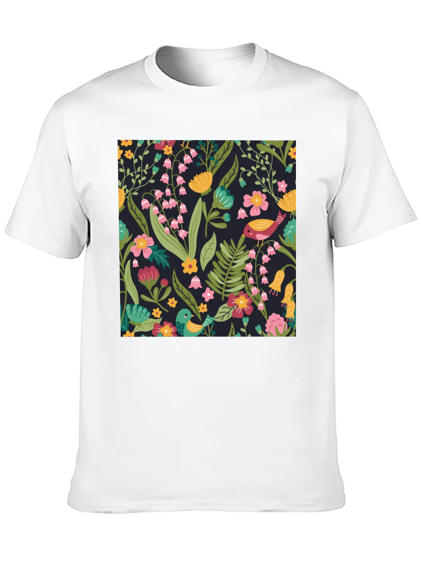Spring Garden Patterns Stylish Everyday T-Shirt – Unisex Basic Cotton Tee