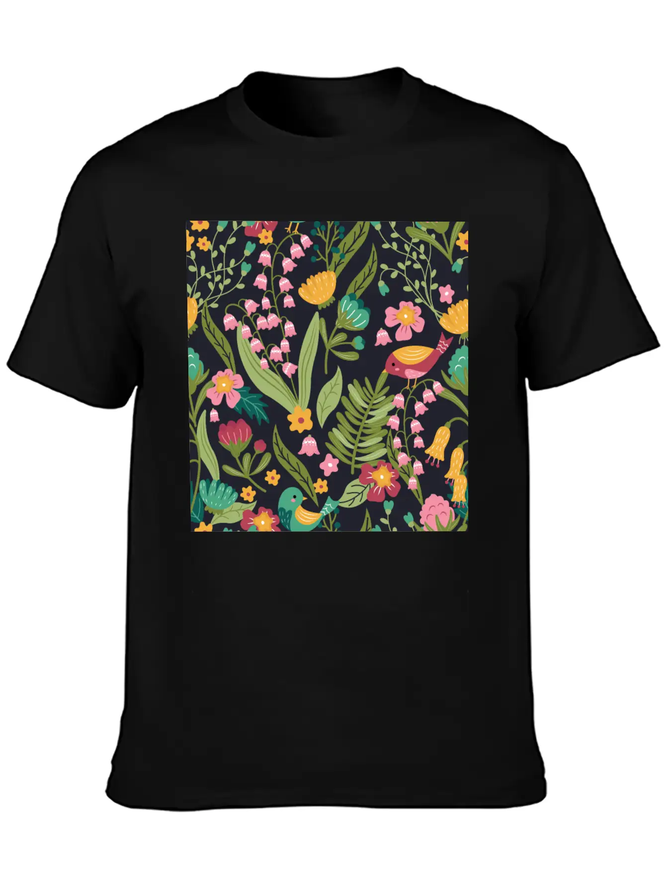 Spring Garden Patterns Stylish Everyday T-Shirt – Unisex Basic Cotton Tee