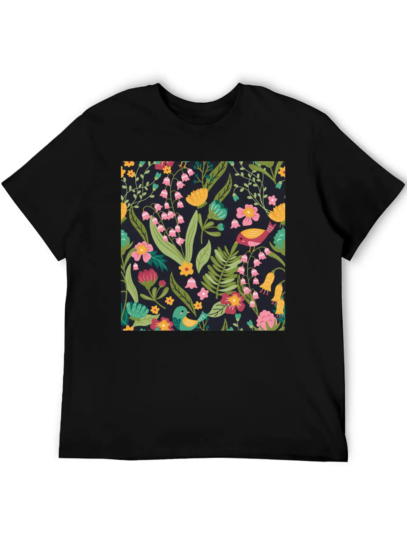 Spring Garden Patterns Stylish Everyday T-Shirt – Unisex Basic Cotton Tee