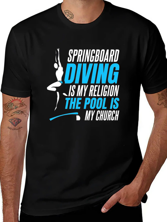 Springboard Diving Comfortable Minimalist Graphic Tee – Summer Style Essential