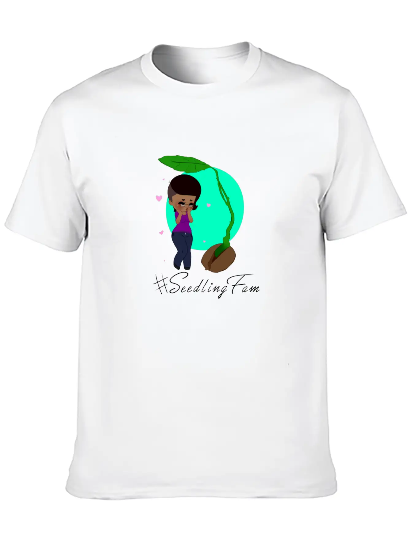 Sprouting SeedlingFam Unisex Casual T-Shirt – Clean Design For Daily Comfort
