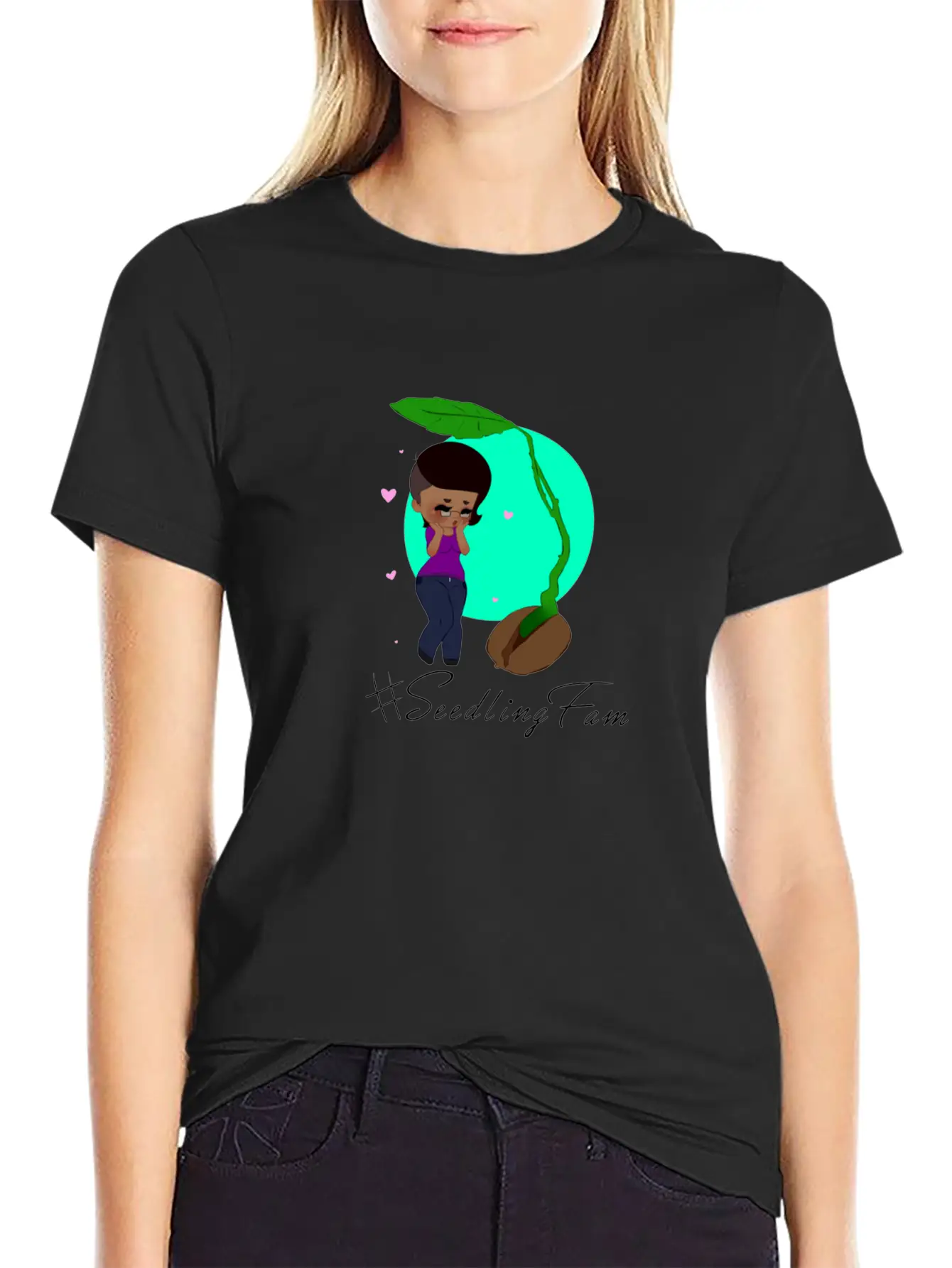 Sprouting SeedlingFam Unisex Casual T-Shirt – Clean Design For Daily Comfort