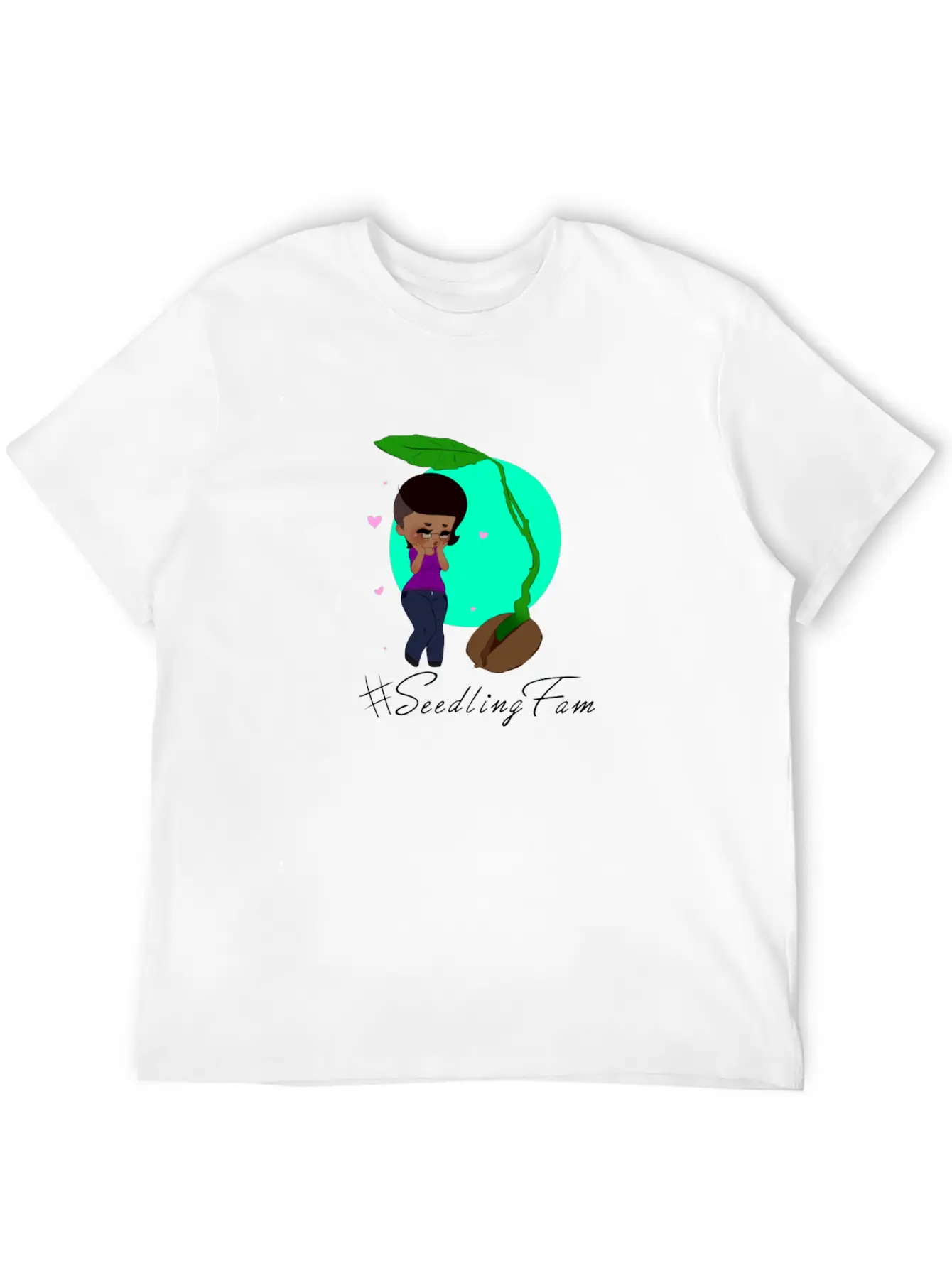 Sprouting SeedlingFam Unisex Casual T-Shirt – Clean Design For Daily Comfort