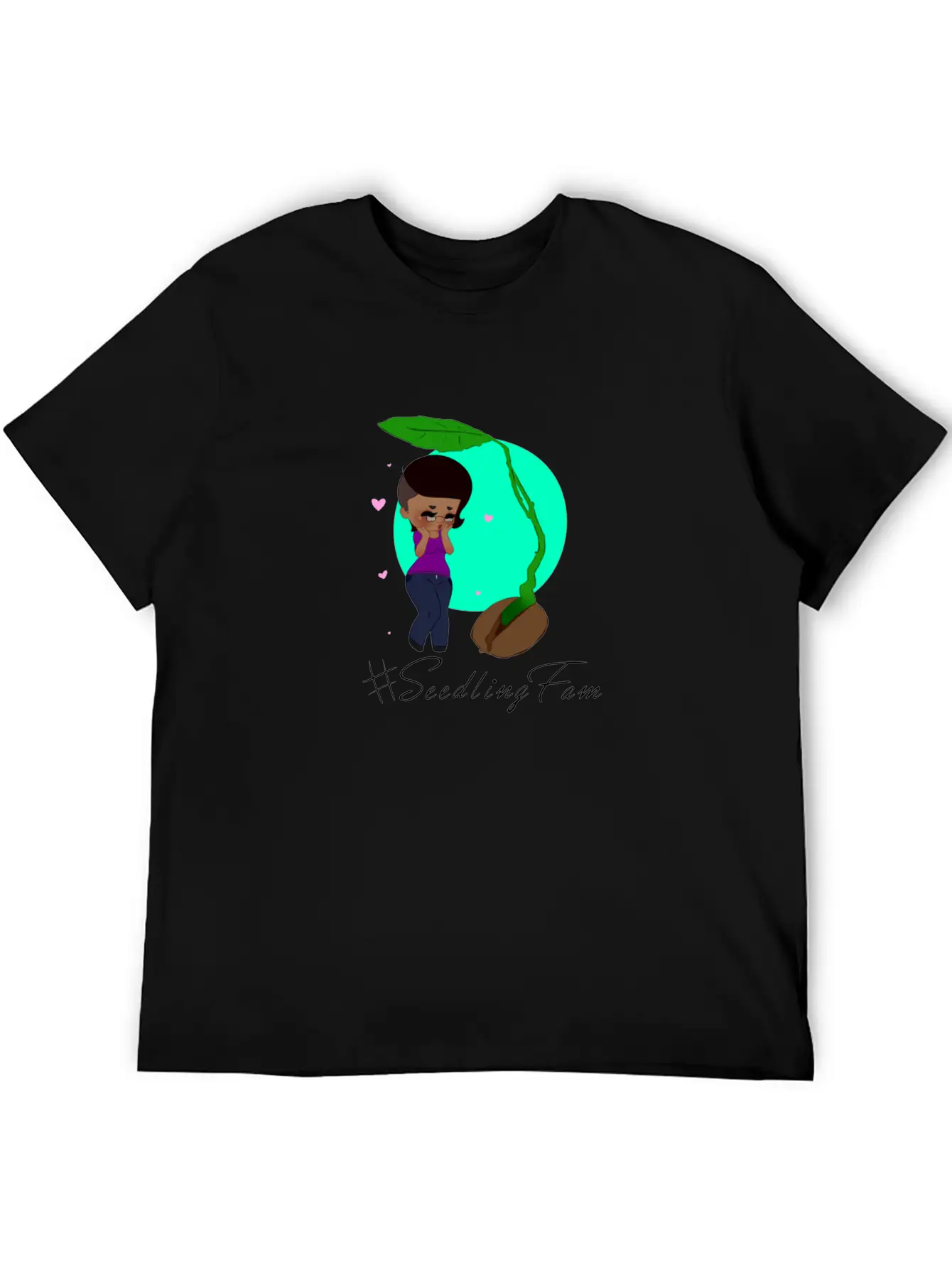 Sprouting SeedlingFam Unisex Casual T-Shirt – Clean Design For Daily Comfort