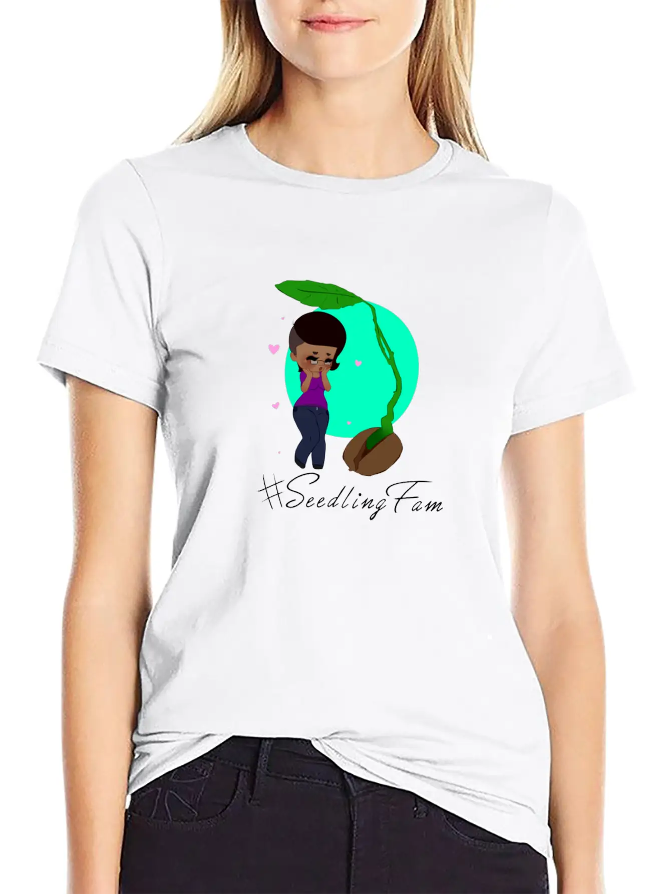Sprouting SeedlingFam Unisex Casual T-Shirt – Clean Design For Daily Comfort