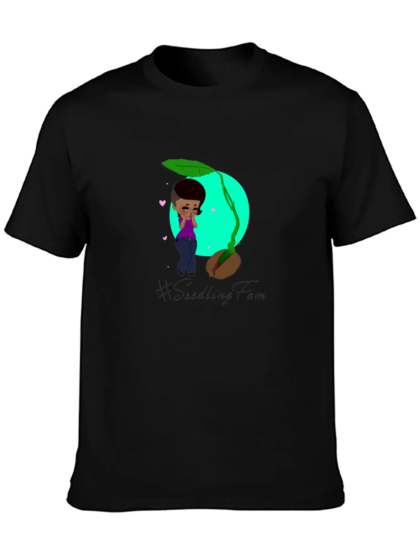 Sprouting SeedlingFam Unisex Casual T-Shirt – Clean Design For Daily Comfort