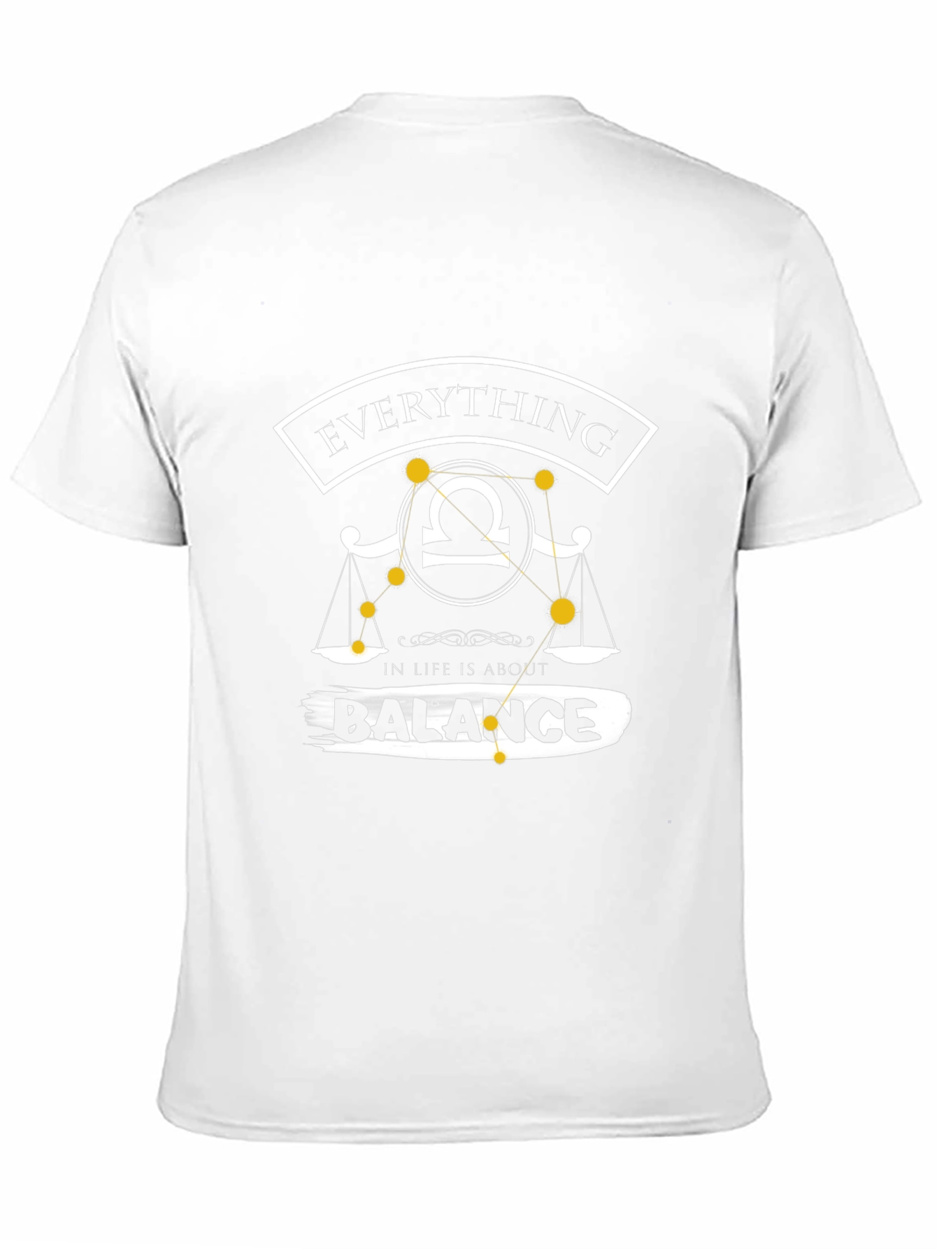 Libra Balance Zodiac Graphic Tee - Black Cotton Blend