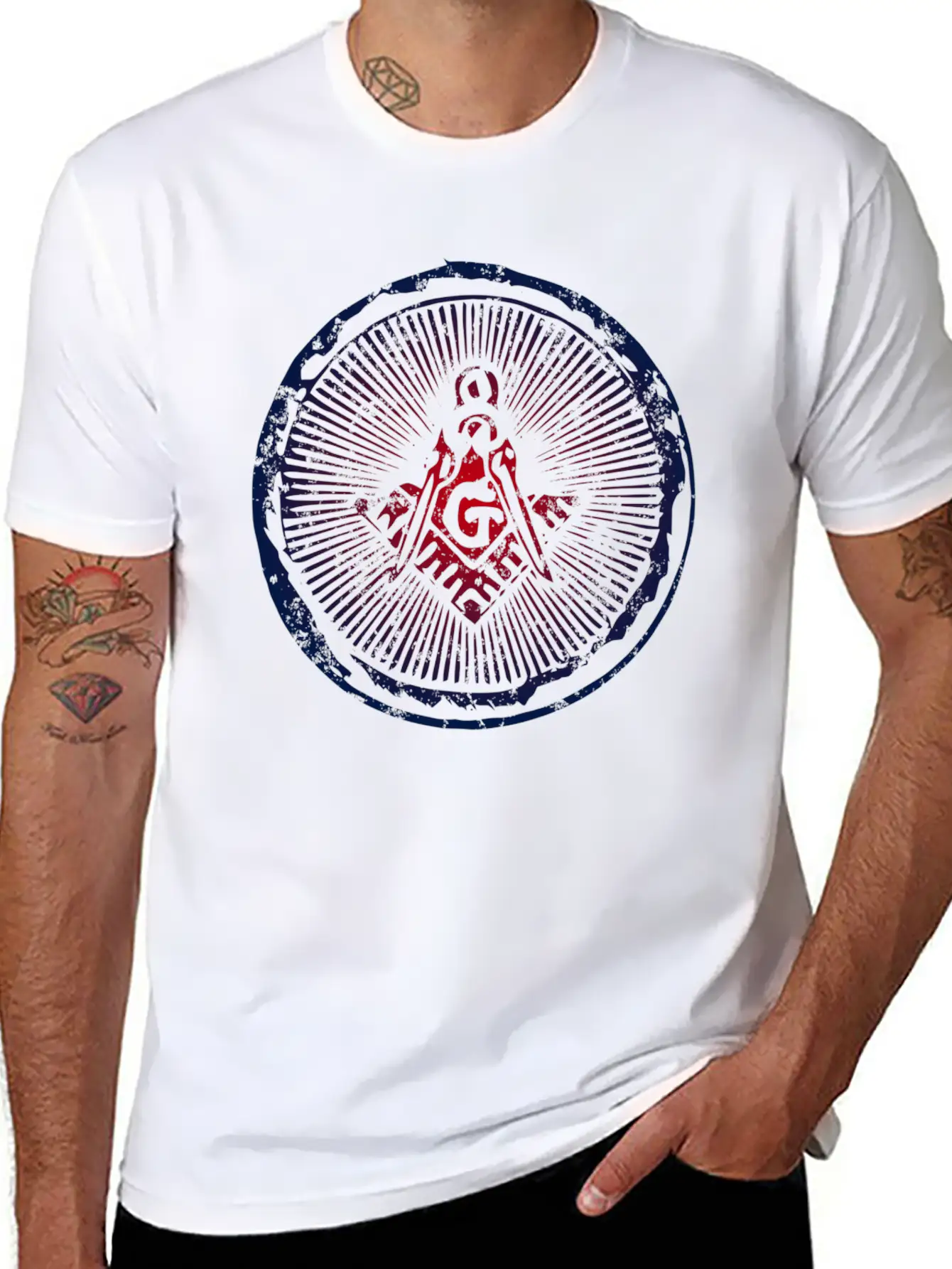 Square & Compasses Stylish Everyday T-Shirt – Unisex Basic Cotton Tee