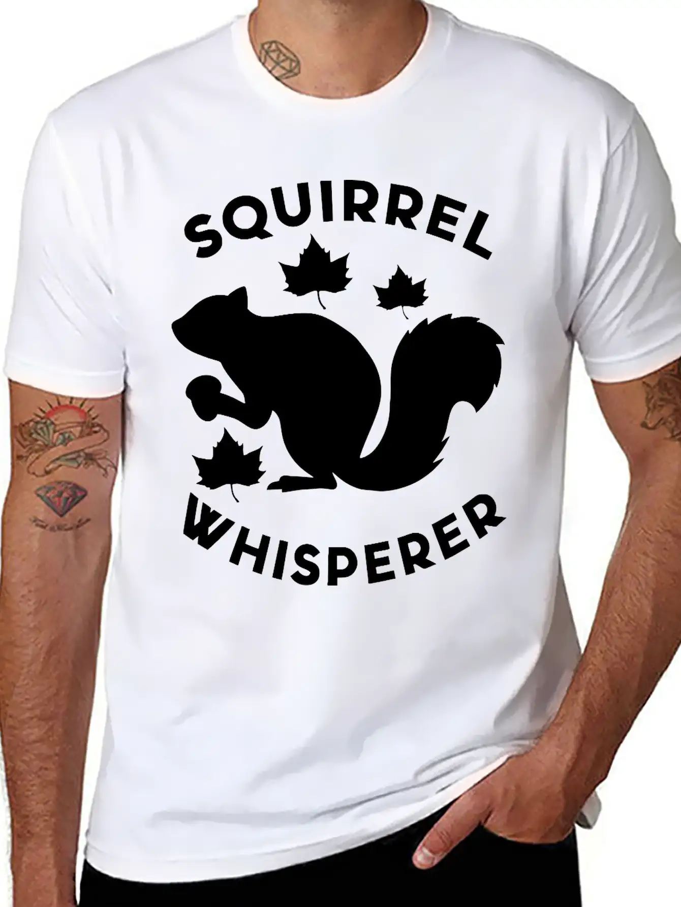 Squirrel Whisperer Basic Graphic T-Shirt – Daily Comfort In Soft Cotton
