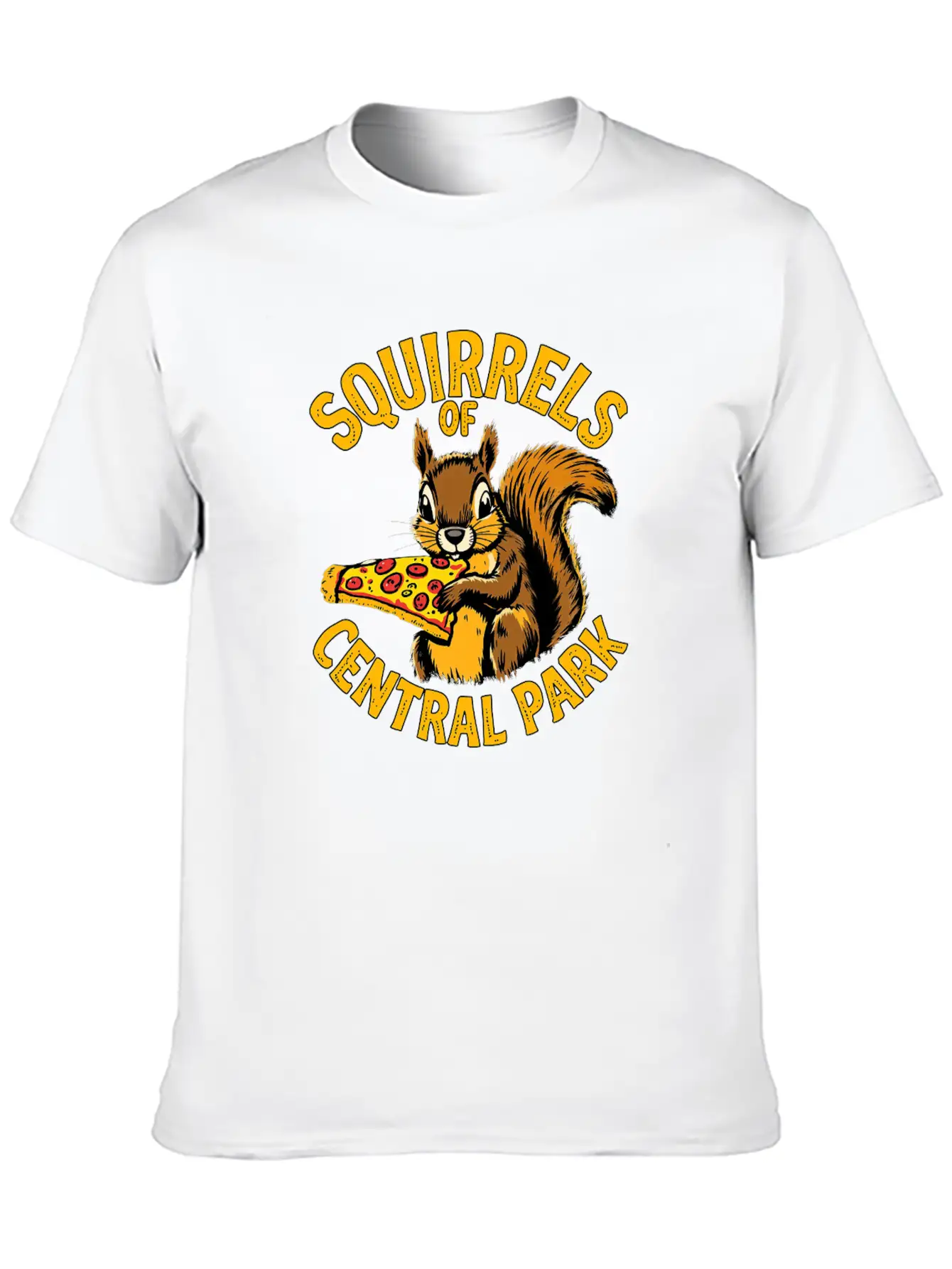 Squirrels Of Central Park Eating Pizza Comfortable Minimalist Graphic Tee – Summer Style Essential