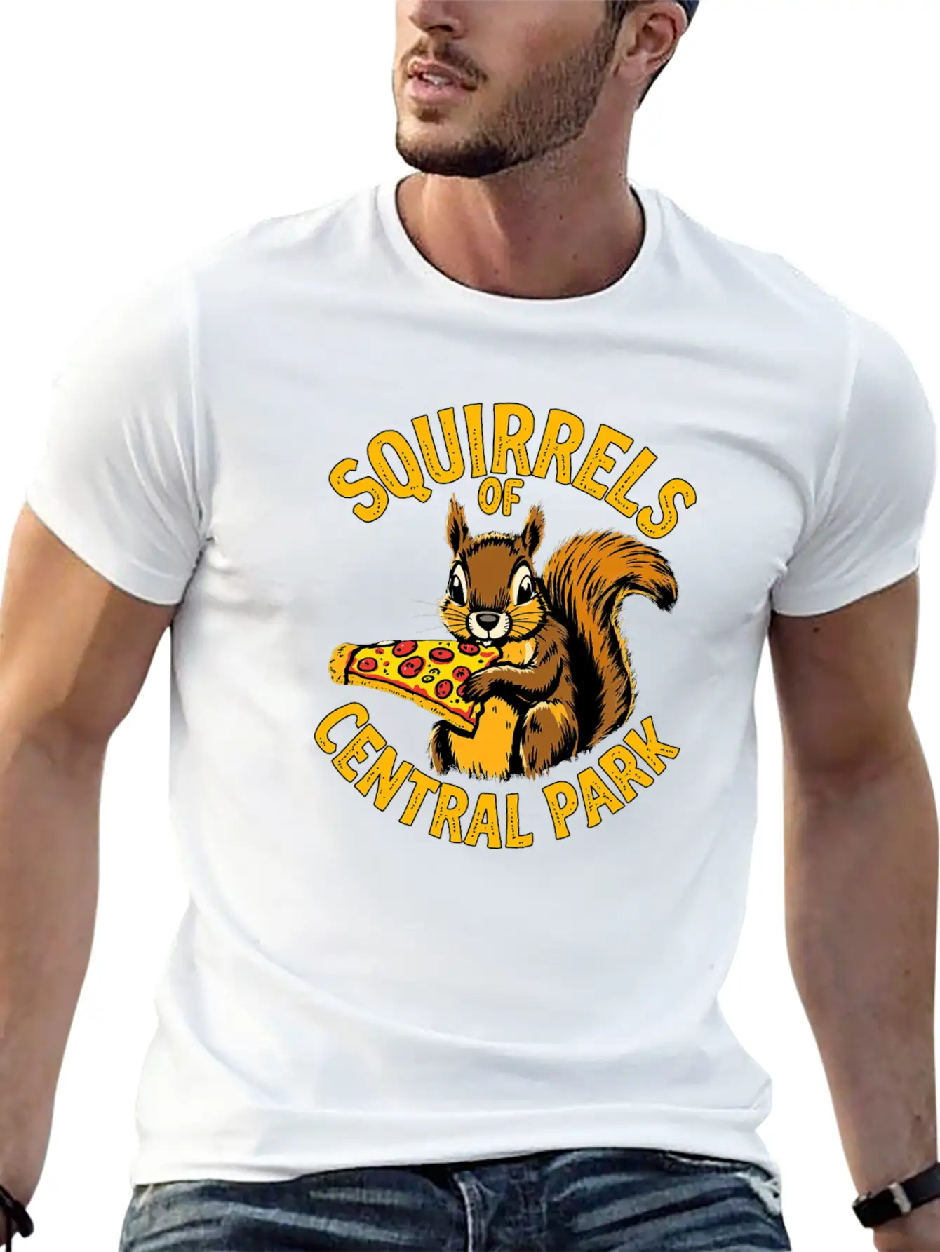 Squirrels Of Central Park Eating Pizza Comfortable Minimalist Graphic Tee – Summer Style Essential