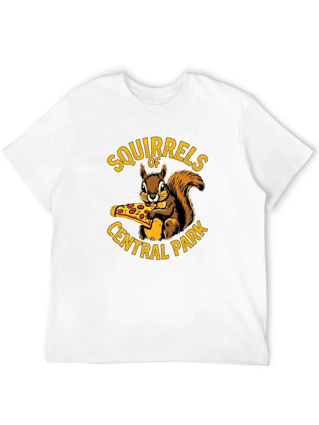 Squirrels Of Central Park Eating Pizza Comfortable Minimalist Graphic Tee – Summer Style Essential