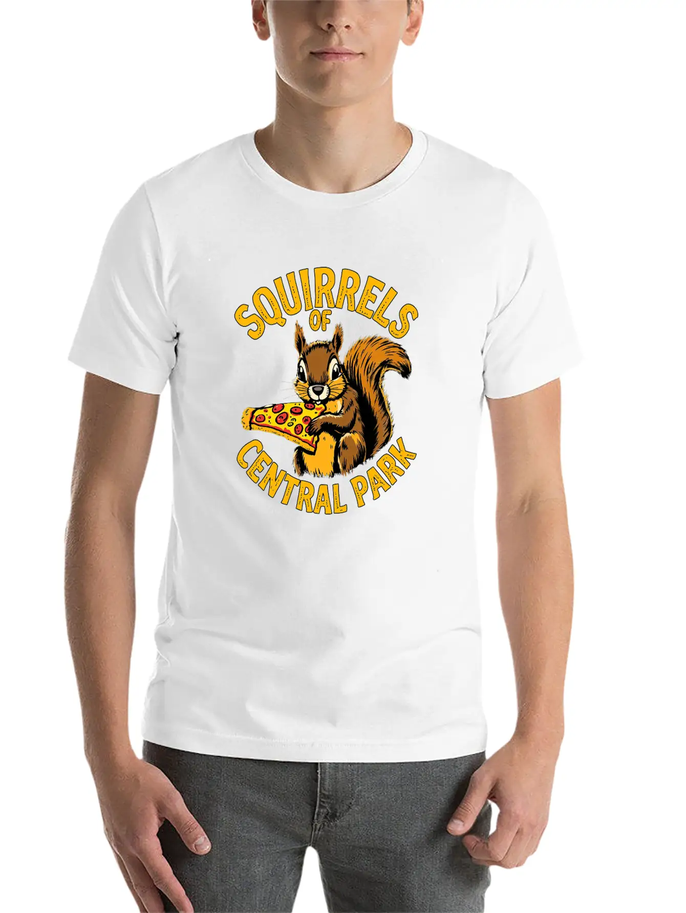 Squirrels Of Central Park Eating Pizza Comfortable Minimalist Graphic Tee – Summer Style Essential