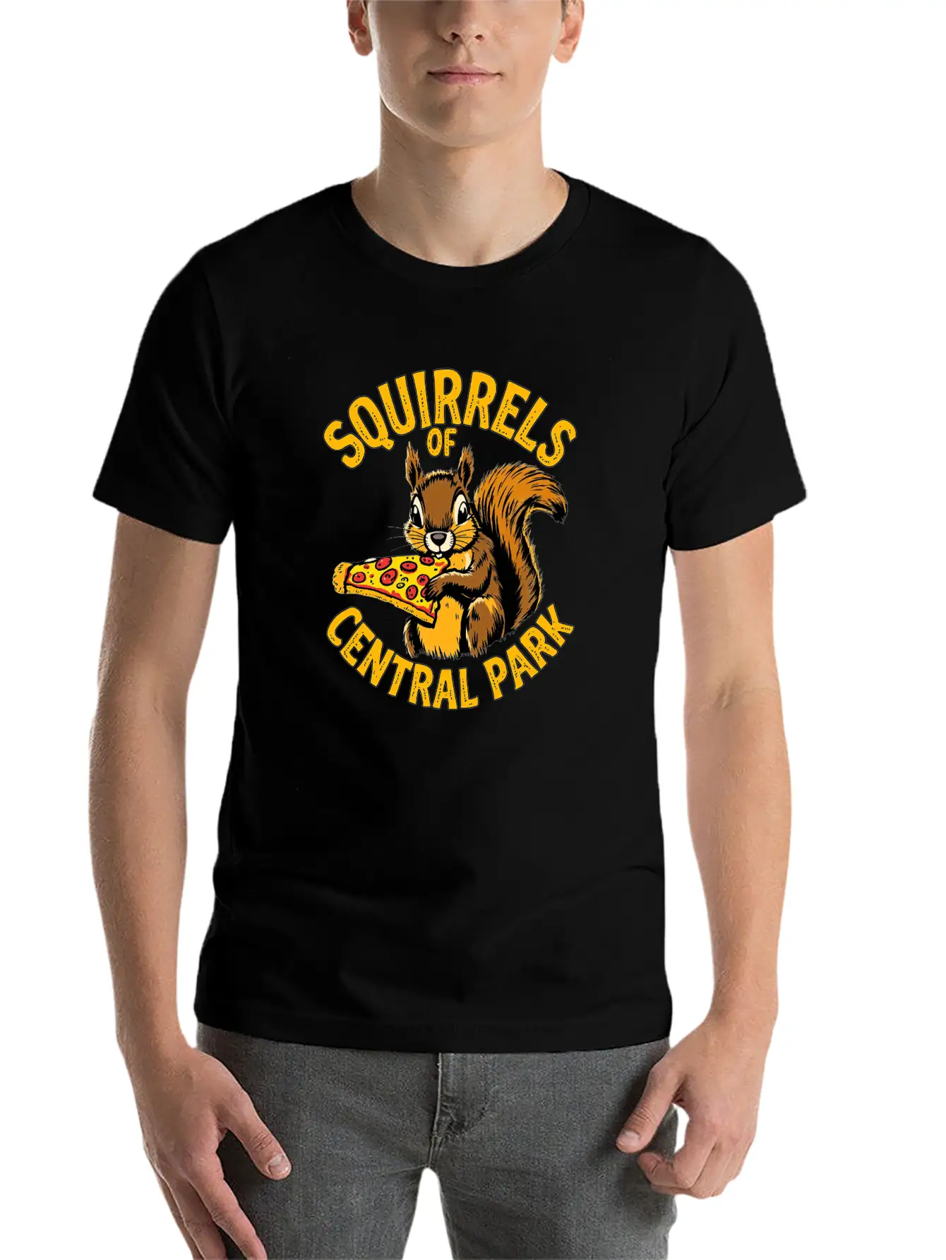 Squirrels Of Central Park Eating Pizza Comfortable Minimalist Graphic Tee – Summer Style Essential