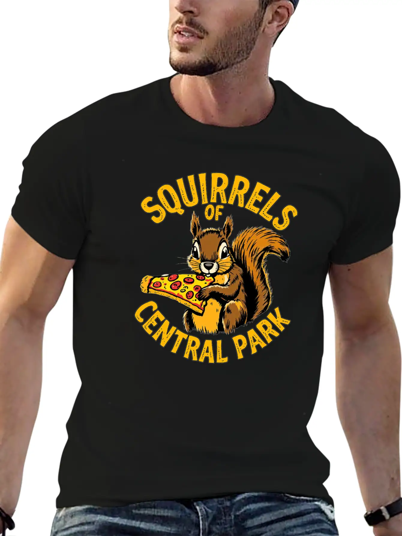 Squirrels Of Central Park Eating Pizza Comfortable Minimalist Graphic Tee – Summer Style Essential