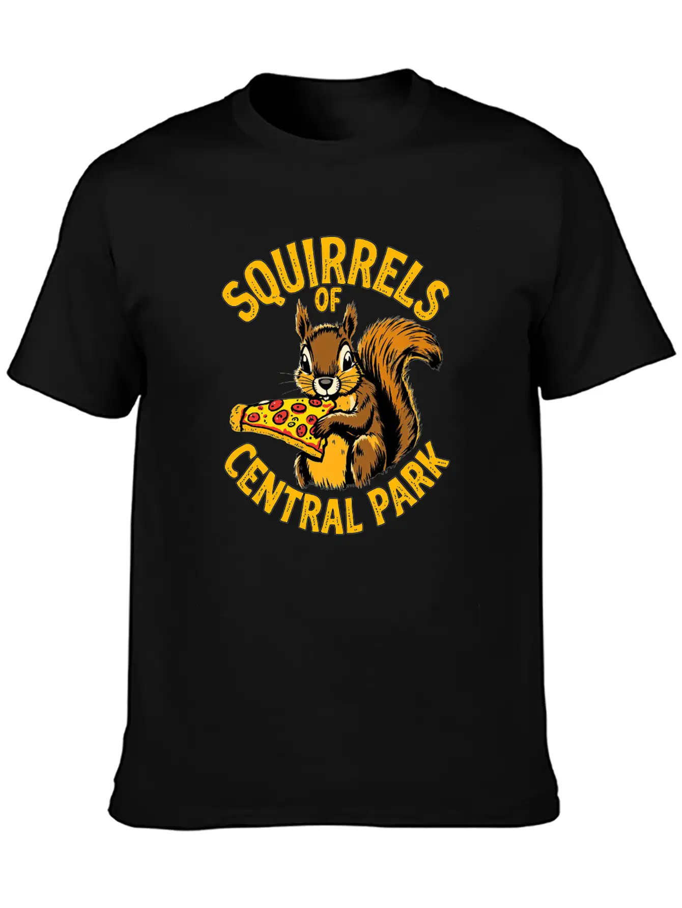 Squirrels Of Central Park Eating Pizza Comfortable Minimalist Graphic Tee – Summer Style Essential
