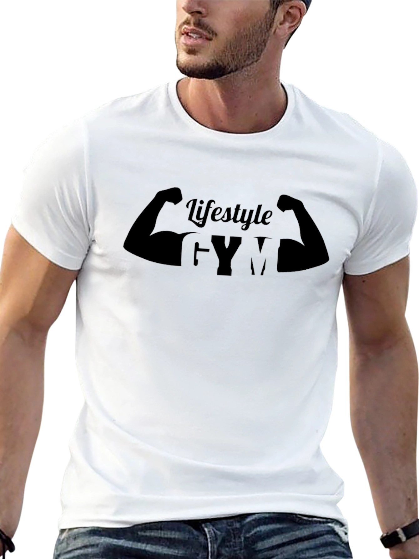 Lifestyle Gym Black Graphic T-Shirt