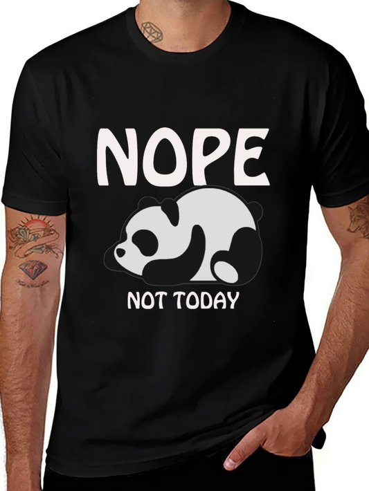 Nope Not Today Panda Graphic T-Shirt