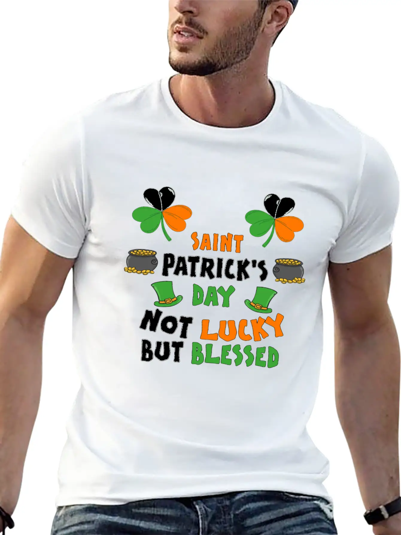 St Patrick's Day T-shirt - Happy St Patricks Day Stylish Everyday T-Shirt – Unisex Basic Cotton Tee