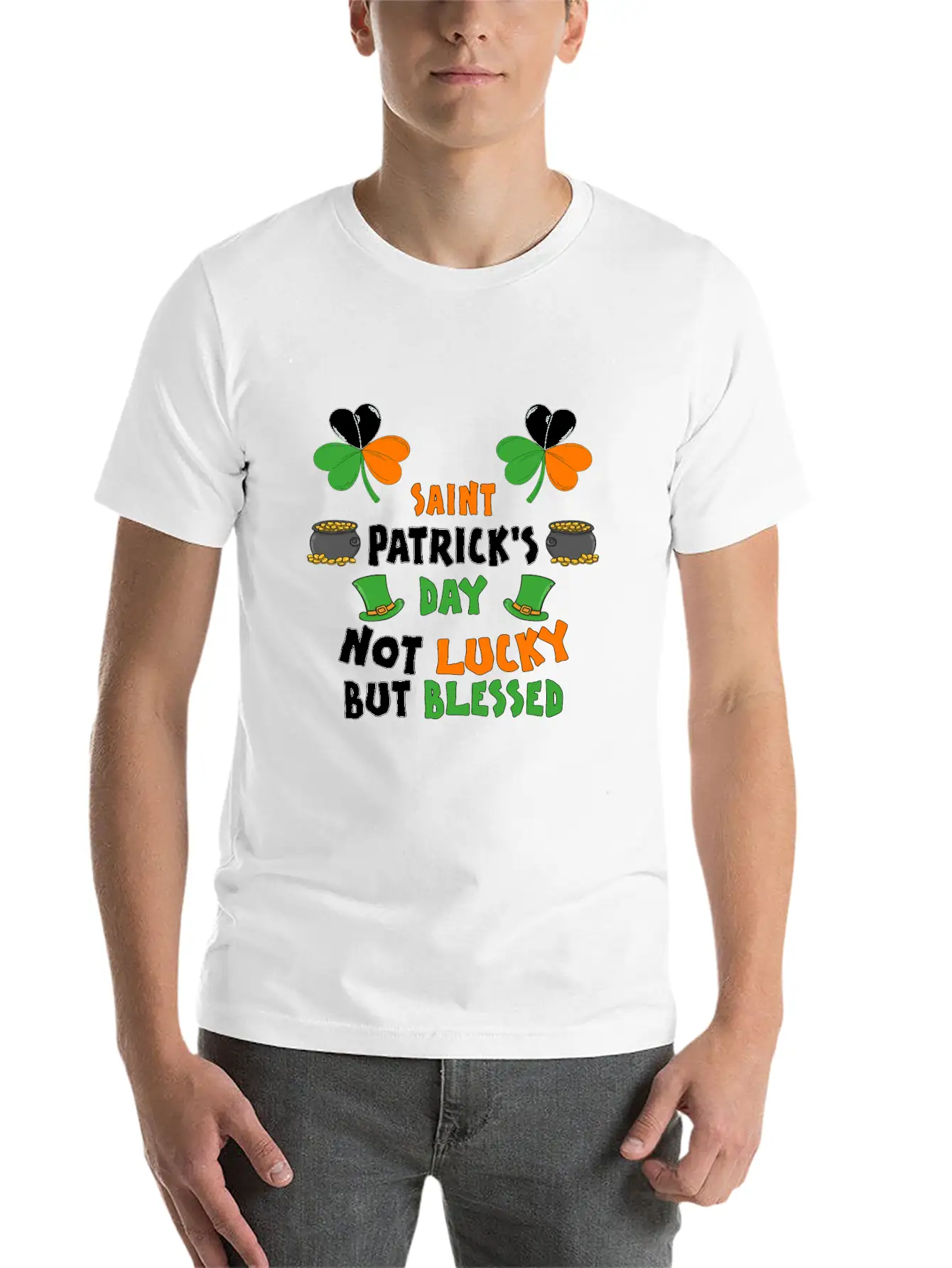 St Patrick's Day T-shirt - Happy St Patricks Day Stylish Everyday T-Shirt – Unisex Basic Cotton Tee